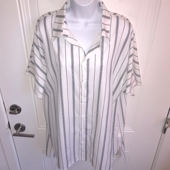 🔴 4/$15 CUPSHE Striped Button Front Kimono SS Cover Up size S NWT * no belt - Picture 7 of 13
